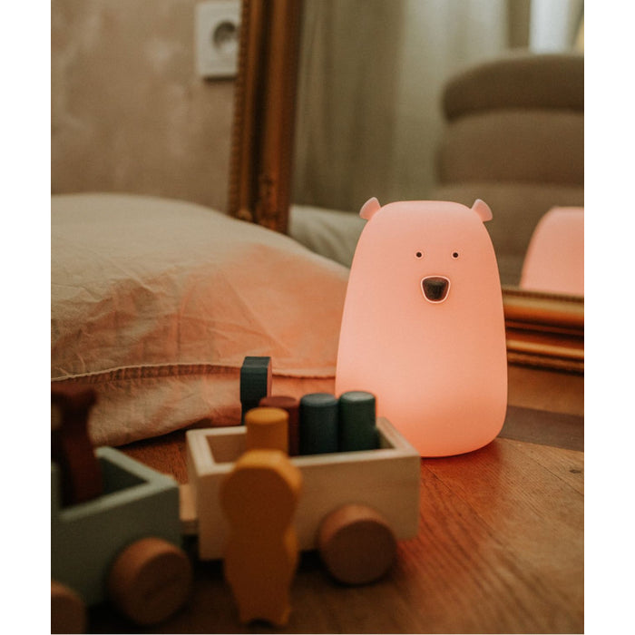🐻 52-0065 - Grote Beer Siliconen Lamp - Roze