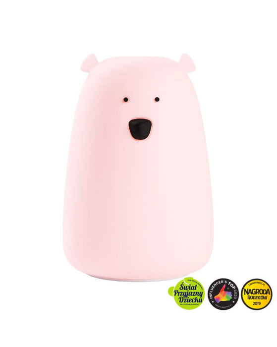🐻 52-0065 - Grote Beer Siliconen Lamp - Roze
