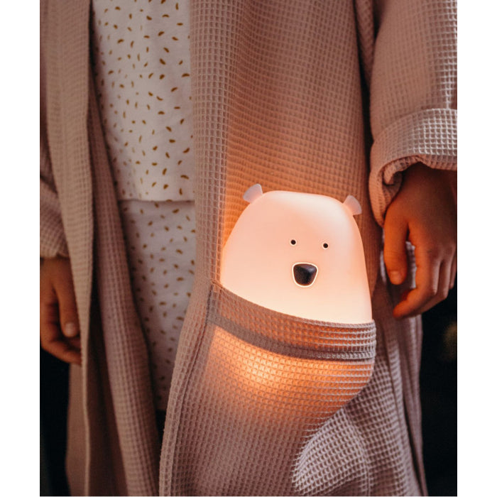 🐻 52-0065 - Grote Beer Siliconen Lamp - Roze