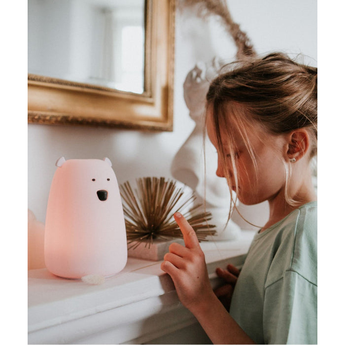 🐻 52-0065 - Grote Beer Siliconen Lamp - Roze
