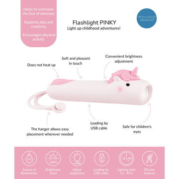 Rabbit&Friends - 52-0087- Unicorn Silicone Zaklamp