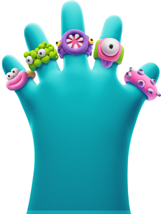 31003 - HeyClay Bijoux Alien Rings