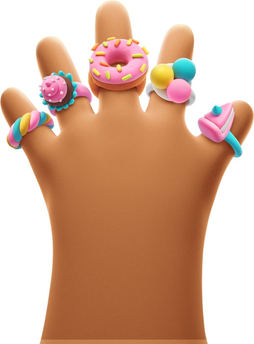 31002 - HeyClay Bijoux Rings - Snoepjes 3 cans