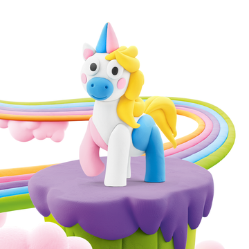 30136 Hey Clay - Rainbow Unicorn - Lighty 3 cans