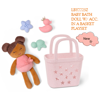 LullaBaby - LBY7725 - Bath Doll w/ Acc. in a Basket Playset (COMING END MAY)