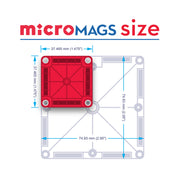 254056LL MAGNA-TILES® microMAGS Learn Letters 56 stuks