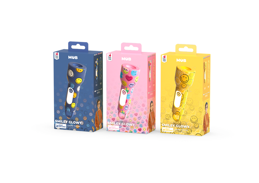 MOB - Glowy Smiley World - Blauw