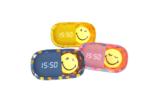 MOB - Dreamy Clock Smiley World - Geel