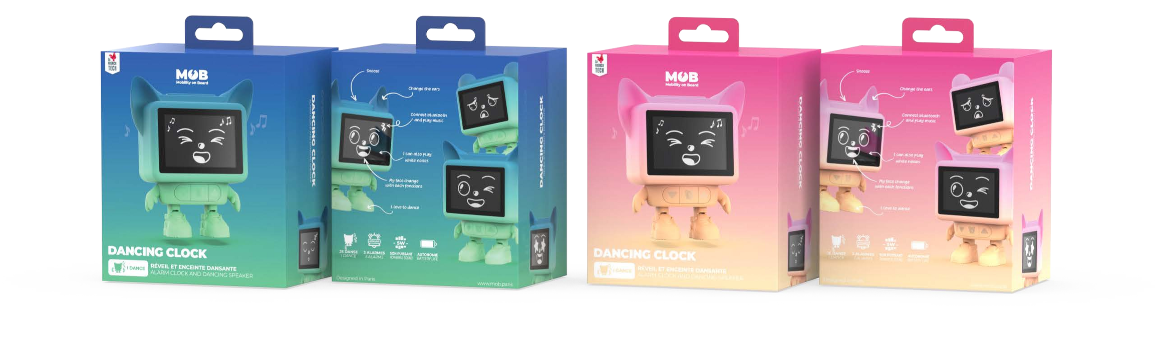 MOB - Dancing Clock - Blauw