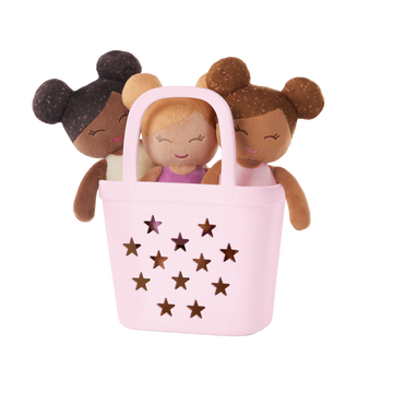 LullaBaby - LBY7736 - 3 Baby Bath Dolls in a Basket Playset
