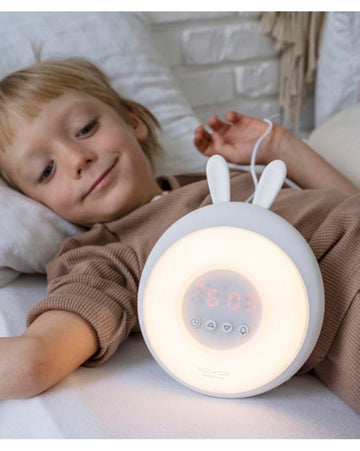 52-0074	- Rabbit Wake Up Lamp with Alarm Clock, White