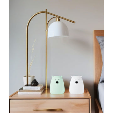 Rabbit&Friends - Set of 2 Mini Bear lamps - White&Green - 52-0078